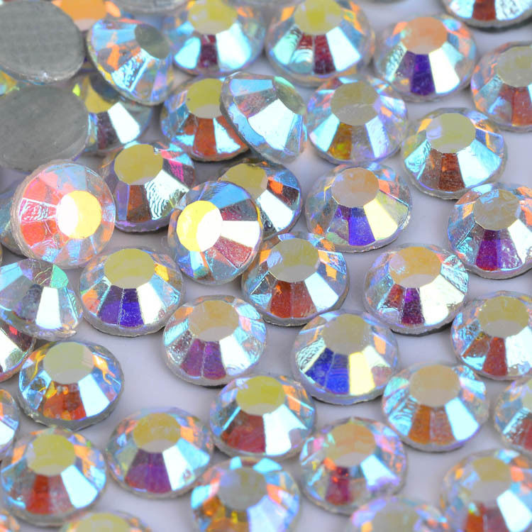wholesale foil back rhinestone flatback crystal stone for dresses,glass crystal ab hotfix flat back rhinestone